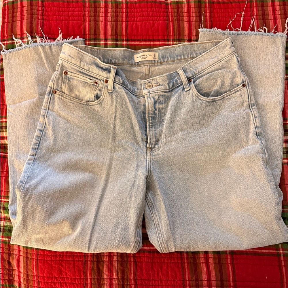 Abercrombie & Fitch Light Wash Straight Leg Jeans
